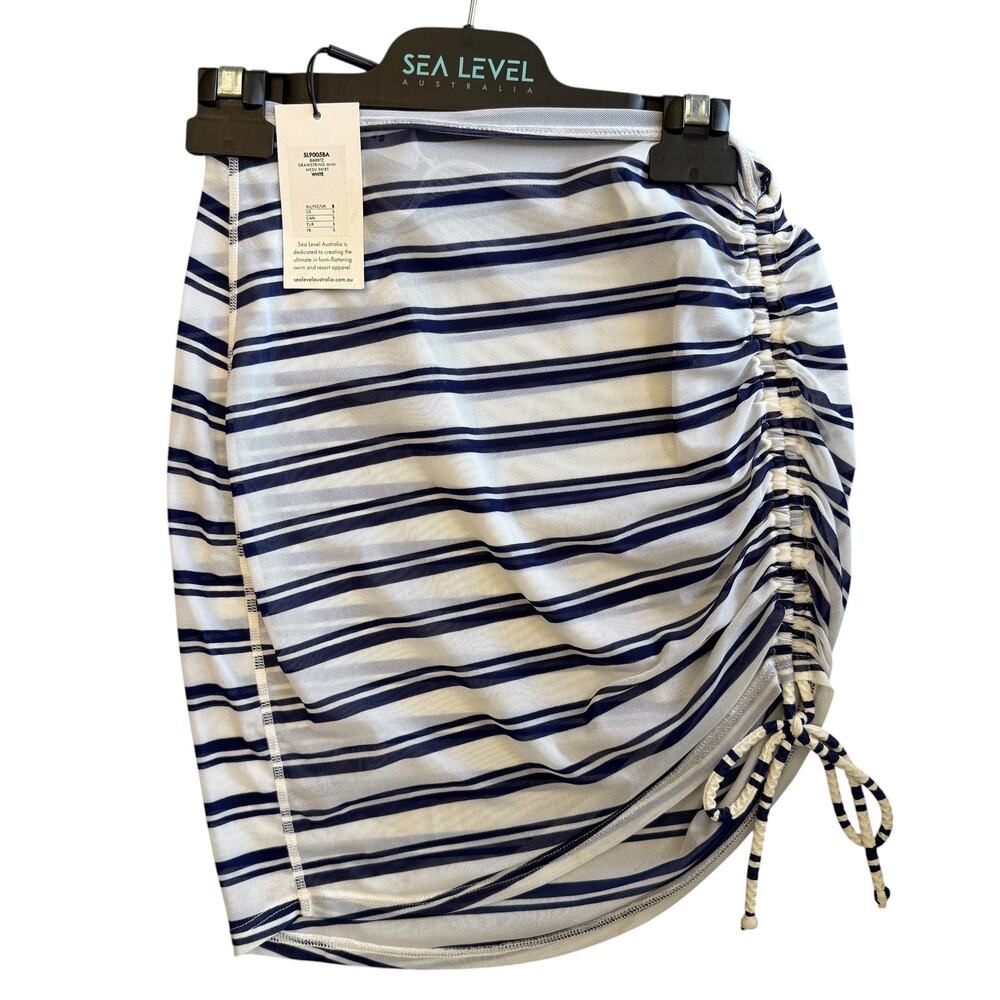 NWT SEA LEVEL AUSTRALIA DRAWSTRING MINI MESH SKIRT SMALL